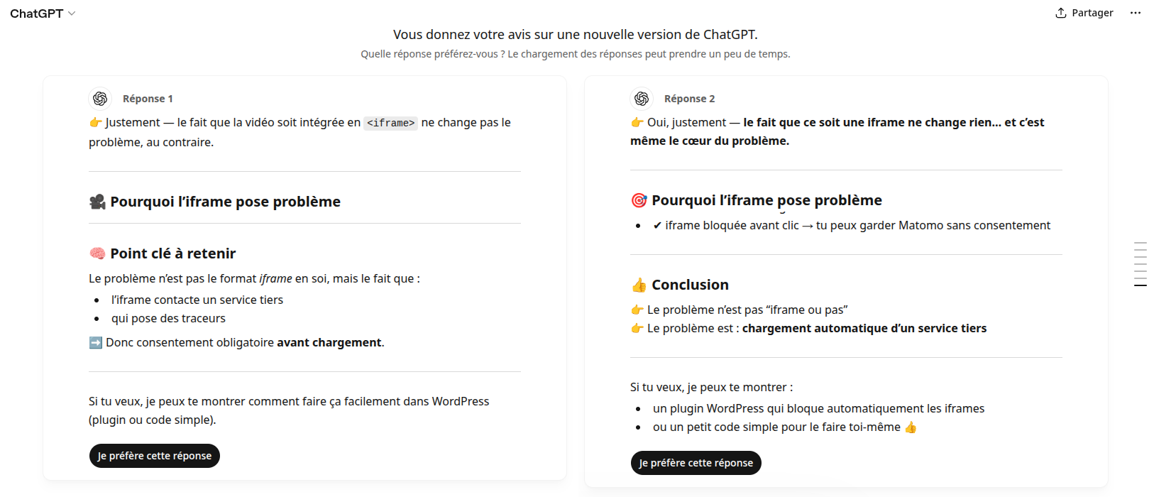 AB testing sur ChatGPT